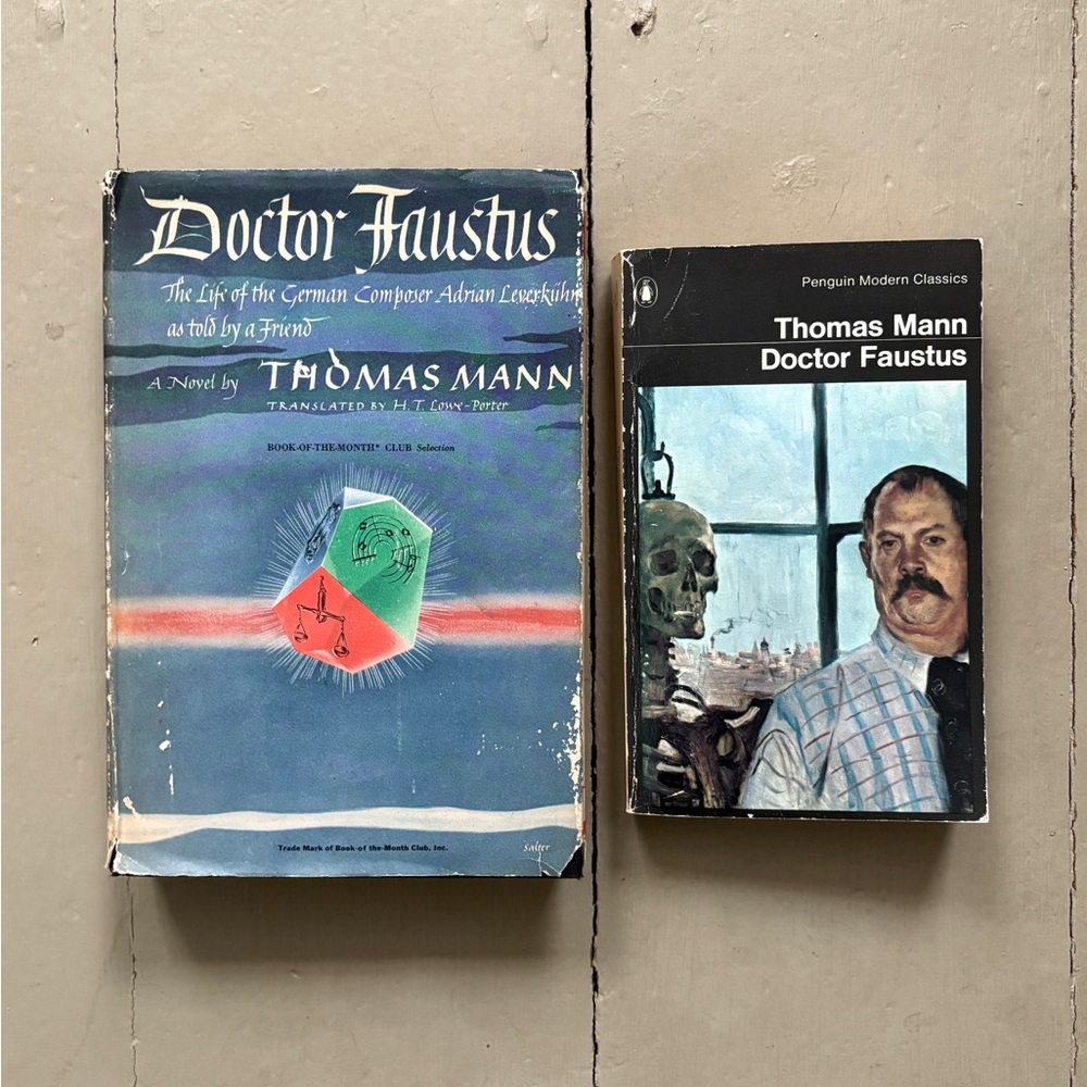 2 Vintage Doctor Faustus Thomas Mann German Composer Adrian Leverkuhn Biography